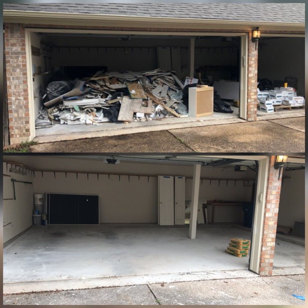 Two-car garage cleanout in the Greater Houston area